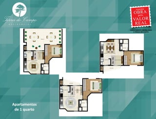 Apartamentos
 de 1 quarto
 