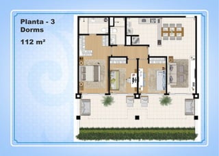 Planta - 3
Dorms
112 m²
 