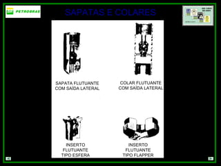 SAPATAS E COLARES
INSERTO
FLUTUANTE
TIPO FLAPPER
COLAR FLUTUANTE
COM SAÍDA LATERAL
SAPATA FLUTUANTE
COM SAÍDA LATERAL
INSERTO
FLUTUANTE
TIPO ESFERA
 