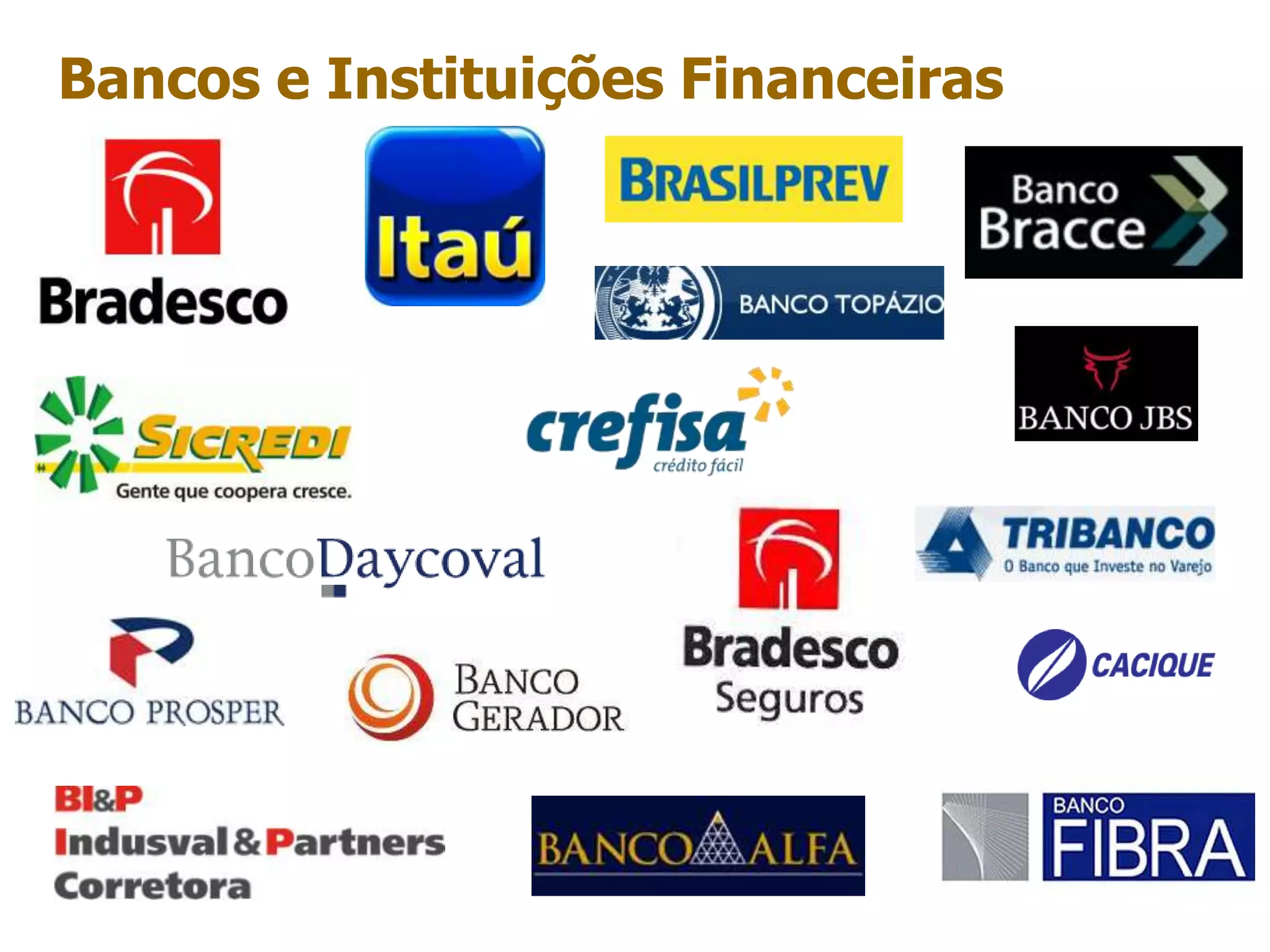Bancos e Instituições Financeiras
 