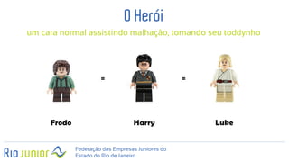 Federação das Empresas Juniores do
Estado do Rio de Janeiro
O Herói
um cara normal assistindo malhação, tomando seu toddynho
 