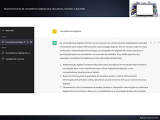 Desenvolvimento de competências digitais para educadores, docentes e discentes
Robson Santos da Silva
 