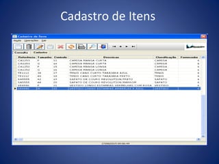 Cadastro de Itens
 