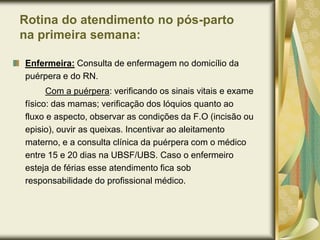 ATENÇÃO AO PUERPÉRIO