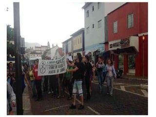 MANIFESTANTES
COBRAM
RESPONSABILIDA
DE SOCIAL DA
SAMARCO
 