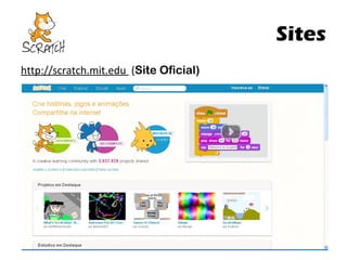 Sites
http://scratch.mit.edu (Site Oficial)

 