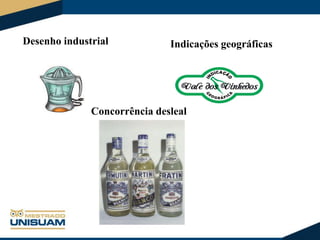 Desenho industrial

Indicações geográficas

Concorrência desleal

 