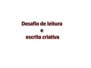 Apresentação da Semana da Leitura 2015/16