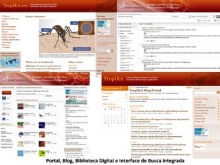 Portal, Blog, Biblioteca Digital e Interface de Busca Integrada
 