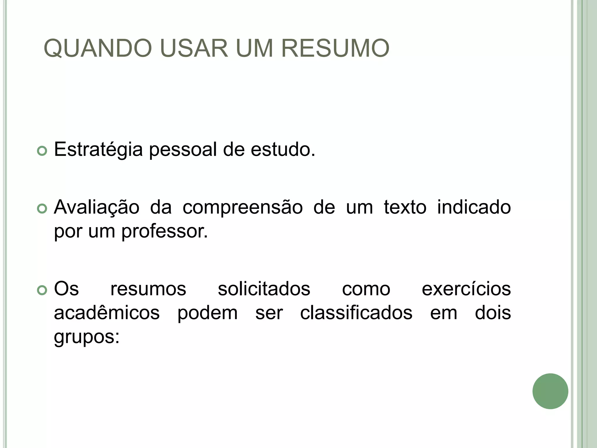 Resumo Como Se Faz - BINKEDU