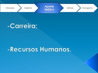 -Mudanças no processo de Trabalho;- Modelos emergentes de carreira.