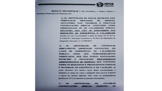 2ª Recomendação do MP ao prefeito de Pentecoste