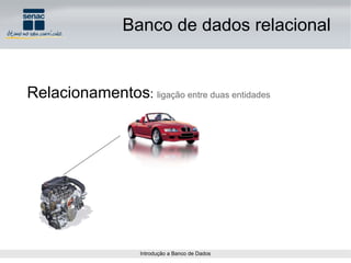 Relacionamentos :  ligação entre duas entidades Banco de dados relacional 