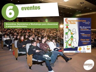 eventos

Encontros, Seminários e Workshops para disseminar
o empreendedorismo.
 