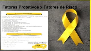 Fatores Protetivos x Fatores de Risco
 