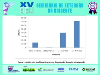Figura 1: Análise microbiológica do processo de produção do queijo minas padrão
 