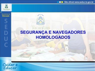 SEGURANÇA E NAVEGADORES HOMOLOGADOS 