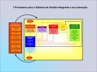 Processos para o Sistema de Gestão Integrado e sua interação