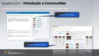 Facilmente construa e acesse sua comunidade corporativa
Pre-Beta Screenshot.
 