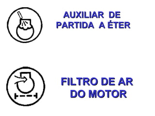 AUXILIAR DEAUXILIAR DE
PARTIDA A ÉTERPARTIDA A ÉTER
FILTRO DE ARFILTRO DE AR
DO MOTORDO MOTOR
 