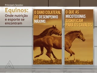 Equinos:
Onde nutrição
e esporte se
encontram
Principais Sessões
 