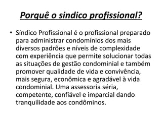 Apresentação sindico profissional