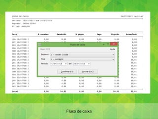 Fluxo de caixa
 