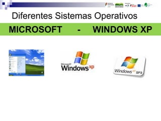 MICROSOFT - WINDOWS XP
Diferentes Sistemas Operativos
 