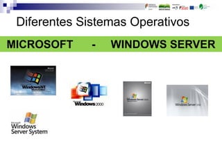 MICROSOFT - WINDOWS SERVER
Diferentes Sistemas Operativos
 