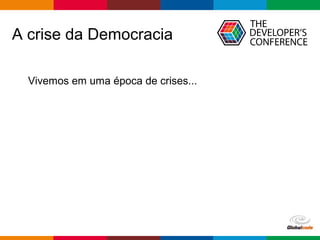 Globalcode – Open4education
A crise da Democracia
Vivemos em uma época de crises...
 