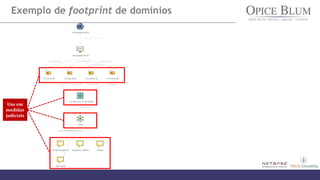 Exemplo de footprint de domínios
Uso em
medidas
judiciais
 