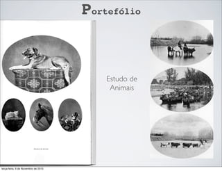 Portefólio
Estudo de
Animais
terça-feira, 9 de Novembro de 2010
 