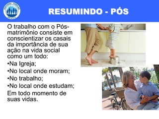 Preparar os filhos para a vida futura e para ouvir o chamado vocacional.PREMISSA DO TRABALHO