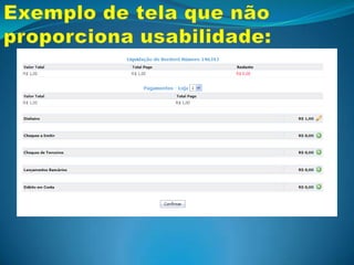 Feedback imediato:	O Feedback às ações do usuário é muito importante para a qualidade das interações. Tempo de reação sugerido:Para ecoar os caracteres digitados: