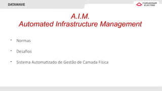 - Normas
- Desafios
- Sistema Automatizado de Gestão de Camada Física
A.I.M.
Automated Infrastructure Management
DATAWAVE
 