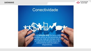 Uma Solução AIM fornece o elo
perdido entre as ferramentas de
gestão da rede em tempo real e
a tradicional infraestrutura de
cabeamento estruturado e
dispositivos.
Conectividade
DATAWAVE
 
