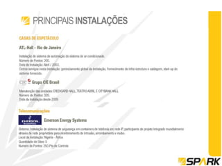 PRINCIPAIS INSTALAÇÕES
 