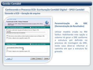 Gestão ContábilConhecendo o Processo ECD: Escrituração Contábil Digital – SPED ContábilParametrizando o sistema Gestão Contábil – RM SaldusClassificação do Município (IBGE)Os municípios do território brasileiro possuem várias classificações para atender as exigências do fisco, como por exemplo: Classificação IBGE, Receita Federal, dentre outras. Para o SPED é necessário identificar o código do município do domicílio fiscal da Empresa e do Participante, conforme a tabela do IBGE.  