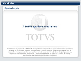 Gestão ContábilConhecendo o Processo ECD: Escrituração Contábil Digital – SPED ContábilGerando a ECD – Geração do arquivo Balanço Patrimonial – ContinuandoCaso não opte por Utilizar Modelo do RM Saldus (opção acima), serão apresentadas as opções:Grau de aglutinação: define o grau de aglutinação da conta que será gerada no registro J100(Balanço Patrimonial).Mostrar o código da conta na geração do registro J100: ao gerar as informações para o Balanço Patrimonial, será adicionado na descrição das contas aglutinadoras o código da conta contábil. ** Ver mais detalhes no Manual do SPED Contábil (Receita Federal) e HELP do sistema.