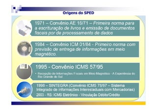 Origens do SPED
 