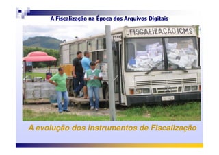 A Fiscalização na Época dos Arquivos Digitais
A evolução dos instrumentos deA evolução dos instrumentos de FiscalizaçãoFiscalização
 