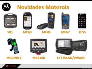MK3100
SB1
Novidades Motorola
ET1 WLAN/WWANMC9190-Z
MC40 MC45 MC67 TC55
 