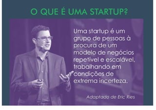 O QUE É UMA STARTUP?
 