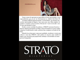 STRATO Biju e Acessórios - Franchising