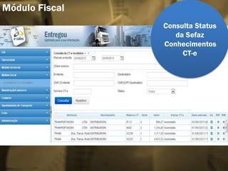 Consulta Status
da Sefaz
Conhecimentos
CT-e
Módulo Fiscal
 