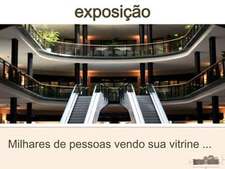 Milhares de pessoas vendo sua vitrine ...
exposição
 