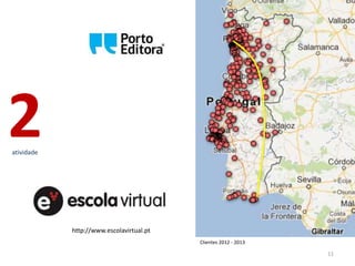 11
http://www.escolavirtual.pt
Clientes 2012 - 2013
2atividade
 