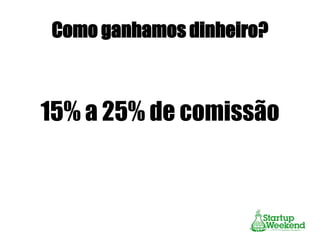 Como ganhamos dinheiro?

15% a 25% de comissão

 