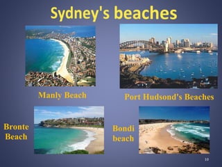 Port Hudsond's BeachesManly Beach
Bondi
beach
Bronte
Beach
10
 