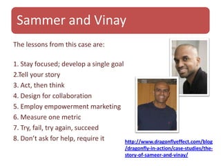 Charity: WaterActionsthatmade it possible:Social Media CampaignsTwitter FestivalMyCharity:WaterBrithdayhttp://www.dragonflyeffect.com/blog/dragonfly-in-action/case-studies/charitywater/